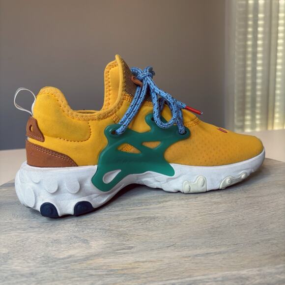 2019 Nike React Presto University Gold Men's Sneakers Shoes AV2605-701 US Size 8 - Picture 5 of 12